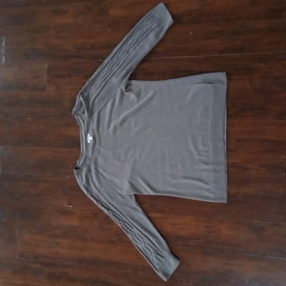 Sonoma Grey Knit Boat Neck Long Sleeve Sweater Women's Medium - Picture 5 of 7